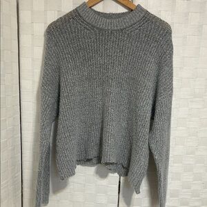 American Eagle Outfitters Heather Gray Crew Neck Sweater